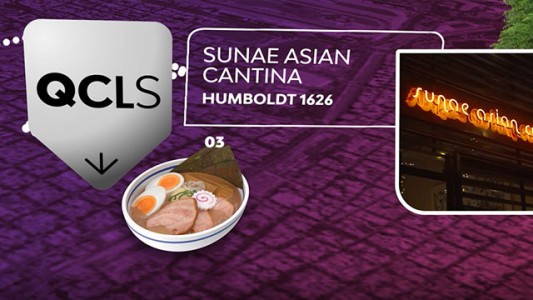 Pasta, tomar tragos exquisitos y comida asiática