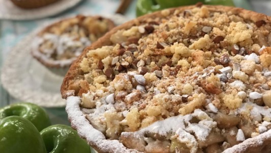 Tarta tibia de manzana