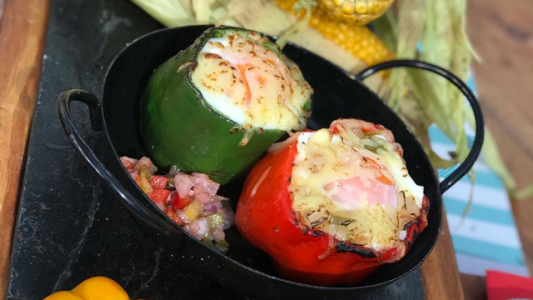 Morrón relleno a la parrilla