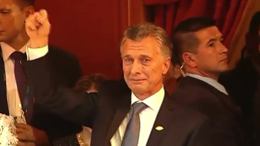 El llanto de Macri en el Colón