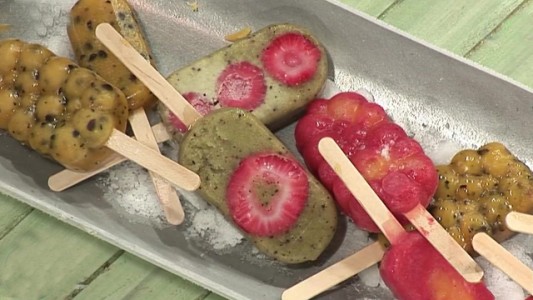 Helados de fruta livianos para superar el calor