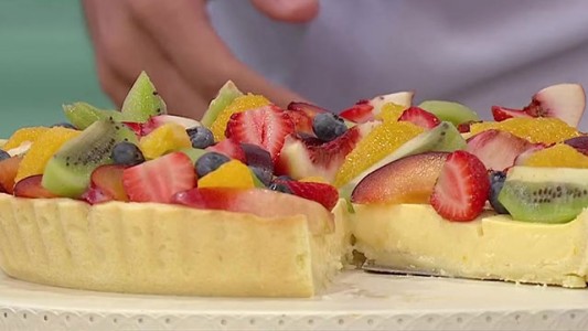 Tarta de frutas bajas calorías