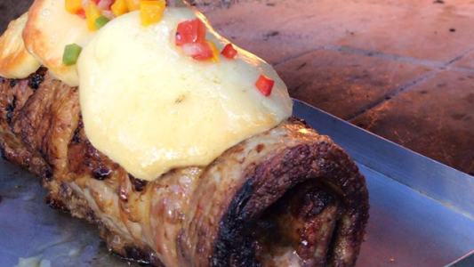 Arrollado de matambre relleno de cuadril