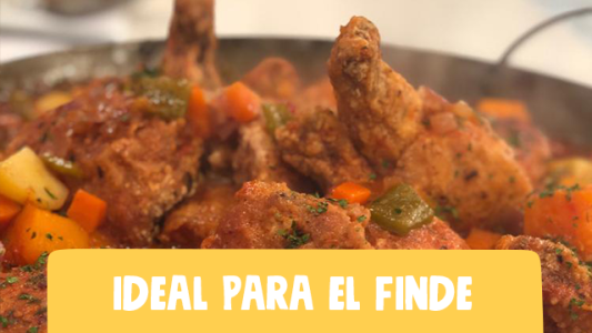 Gran pollo al disco con dos cocciones