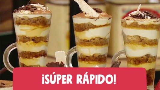 Tiramisú veloz en copa