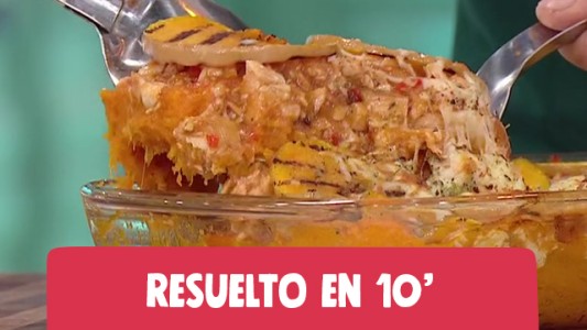 Pastel de pollo y calabaza