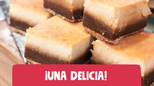 Cuadrados de ricota y dulce de leche