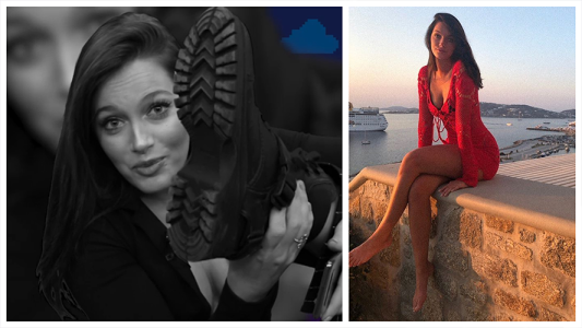 El blooper de Oriana Sabatini al revelar el tamaño real de sus pies