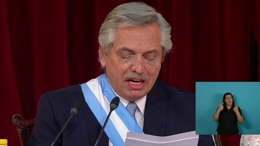 Los ejes principales del discurso de Alberto Fernández