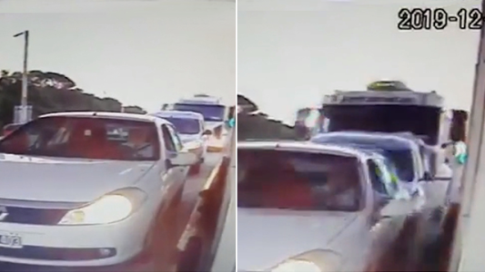 Susto y milagro en un peaje de Córdoba