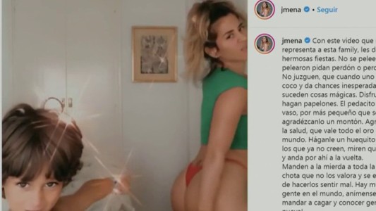 El sensual baile de Jimena Barón navideño