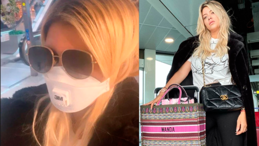 Las imágenes de Wanda Nara mostrando la preocupación por el coronavirus