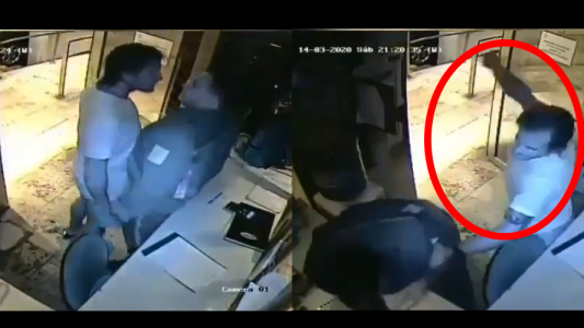 Quiso violar la cuarentena y atacó de forma violenta al guardia que lo denunció