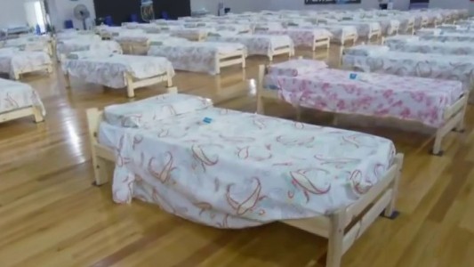 La AFA convirtió un gimnasio en un hospital