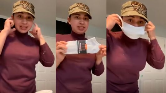 ¿No tenés colita de pelo? ¡Hacé tu barbijo con una media!