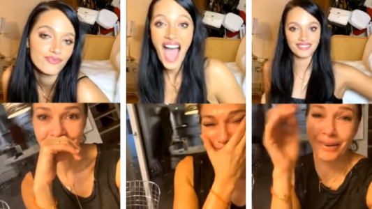 La emoción de Catherine Fulop al saludar a Oriana por su cumpleaños