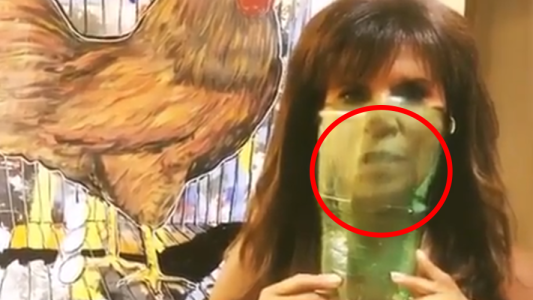 ¿Un tapabocas peligroso? Anamá Ferreira hizo su propio barbijo con un elemento que dio que hablar...