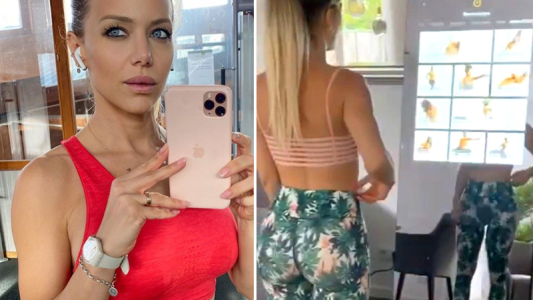 El espejo inteligente de Evangelina Anderson que la ayuda a entrenar