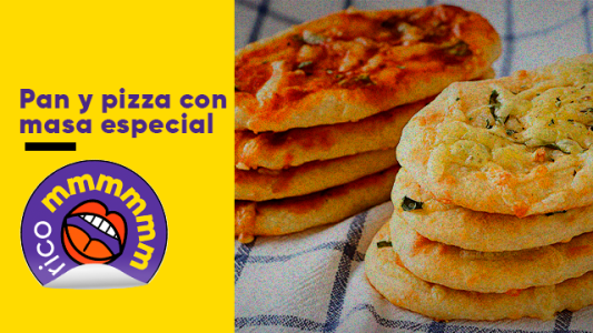 Pan y pizza con agua, harina y cerveza