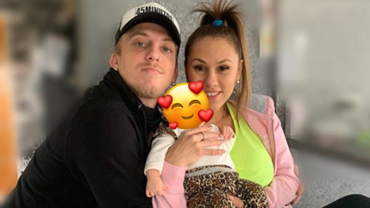 A puro amor Barby Silenzi y el Polaco celebraron el primer cumplemes de Abril