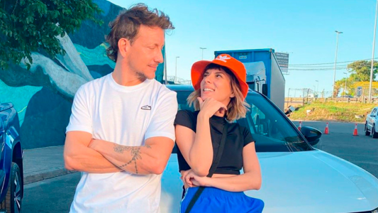 El tierno reto de Gimena Accardi a Nico Vazquez por mancharse comiendo helado