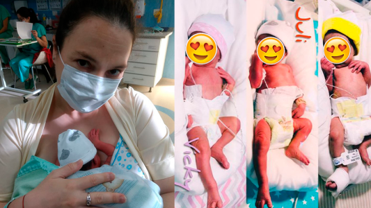 Nacieron trigemelas: un fenómeno que se da cada 200 millones de embarazos