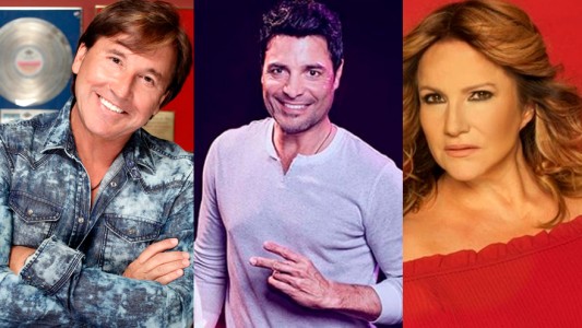 Imperdible foto retro de Montaner, Chayanne y Lucía Galán