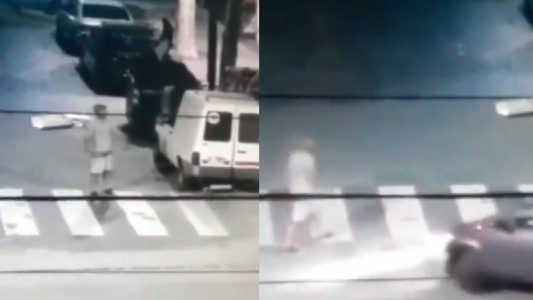 El insólito video del ladrón que es atropellado mientras robaba un auto