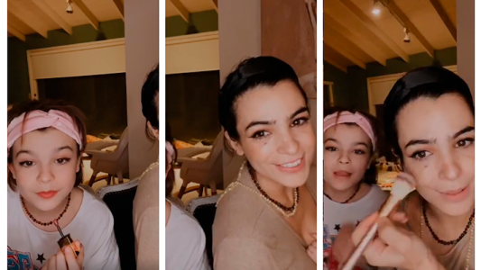 Agustina Cherri y su hija Muna cantaron un clásico de "Chiquititas"