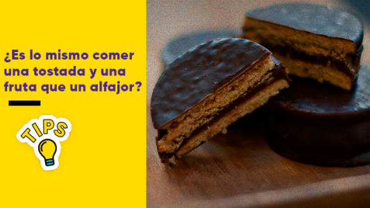 Mitos: ¿Es lo mismo comer una tostada y una fruta que un alfajor?