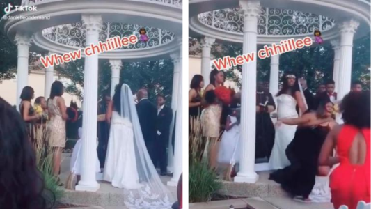 Escándalo: en una boda una mujer dijo que estaba embarazada del novio