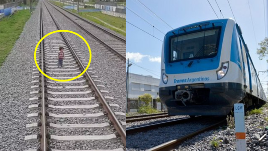 El increíble video del hombre que logró frenar un tren y así salvó la vida de un nene que estaba parado en las vías