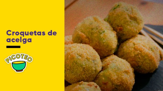 Croquetas de acelga con corazón de mozzarella