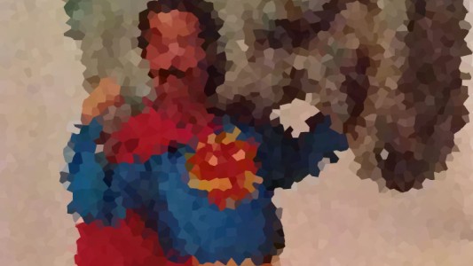 La loca foto de Guillermo Francella vestido de Superman