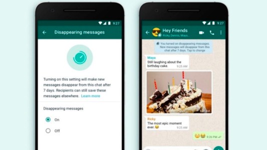 La nueva función de Whatsapp: mensajes temporales