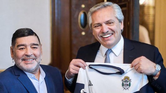 Alberto Fernández recordó a Diego Maradona