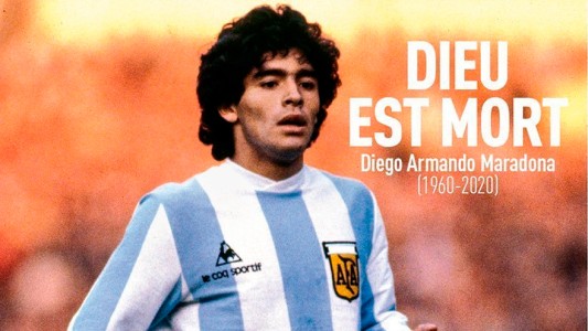 "Dios ha muerto". La impactante tapa de una revista francesa para despedir a Maradona
