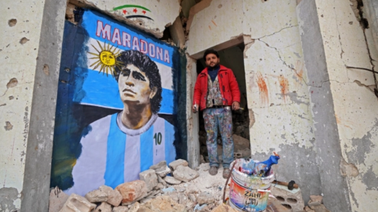 La historia detrás del homenaje a Diego en Siria