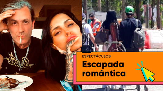 Coti y Cande Tinelli a los besos en el Sur