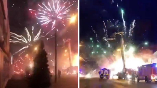 Explosión en una fábrica de fuegos artificiales: el impactante video