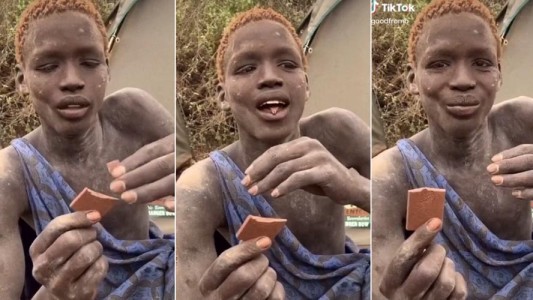La curiosa reacción de un joven que prueba chocolate por primera vez