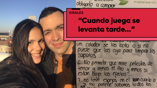 Se mudó con su novio y la suegra le hizo una lista de instrucciones