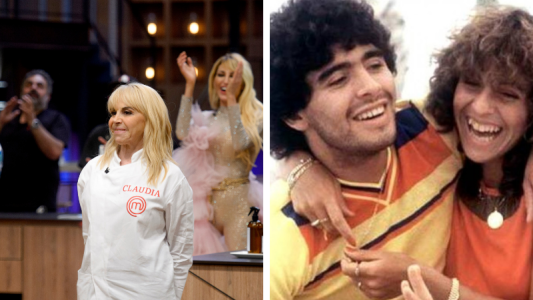 Claudia Villafañe le dedicó el premio a Diego Maradona: "Para el papá de mis hijas que no está"