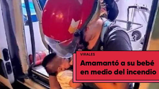 La historia de la bombera que amamantó a su bebé y siguió combatiendo un incendio