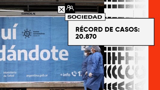 Coronavirus: confirman 20.870 nuevos casos, récord de contagios desde el inicio de la pandemia