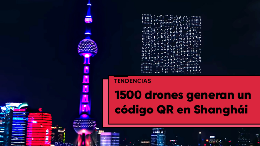 El futuro llegó: crearon un código QR con drones para descargar un videojuego