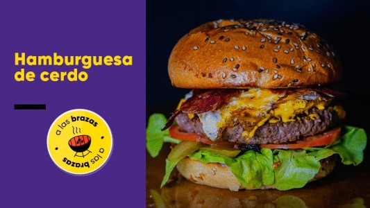 Hamburguesas de cerdo caseras estilo americano con dos salsas