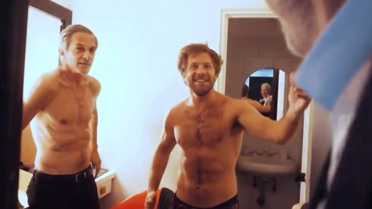 Rafa Ferro Nico Riera mimosos semidesnudos camarín