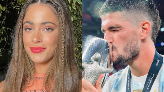 Festejo Tini triunfo Rodrigo de Paul Selección Argentina