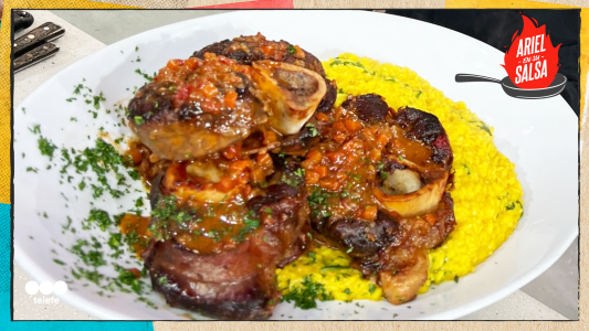 Receta de Ossobuco con risotto milanés
